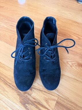 Black Suede Wedges
